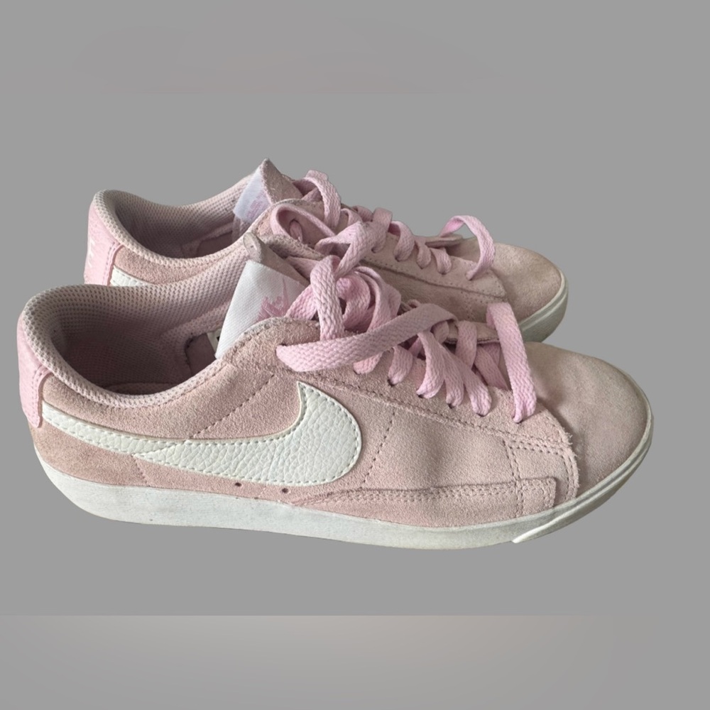 Women's Pink and White Nike Sneakers